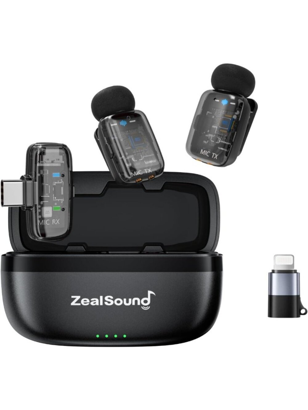 Mini Wireless Lavalier Microphone for iPhone, iPad & Android - Compact